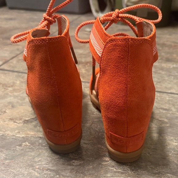 Sorel Orange Wedge Sandals - Picture 5 of 6